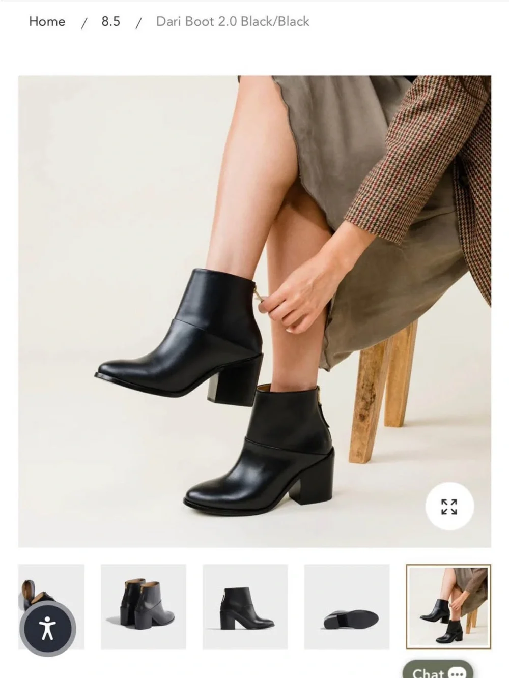 Nisolo Black Leather Zip-Back Ankle Booties